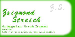 zsigmond streich business card